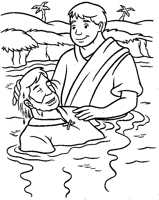 Scène de baptême avec un enfant et des éléments symboliques