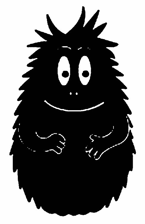 Barbapapa en pleine aventure au milieu d'un paysage joyeux