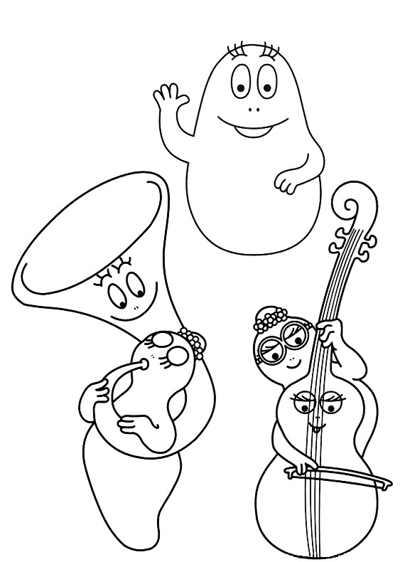 Barbapapa en pleine activité joyeuse dans un décor ludique