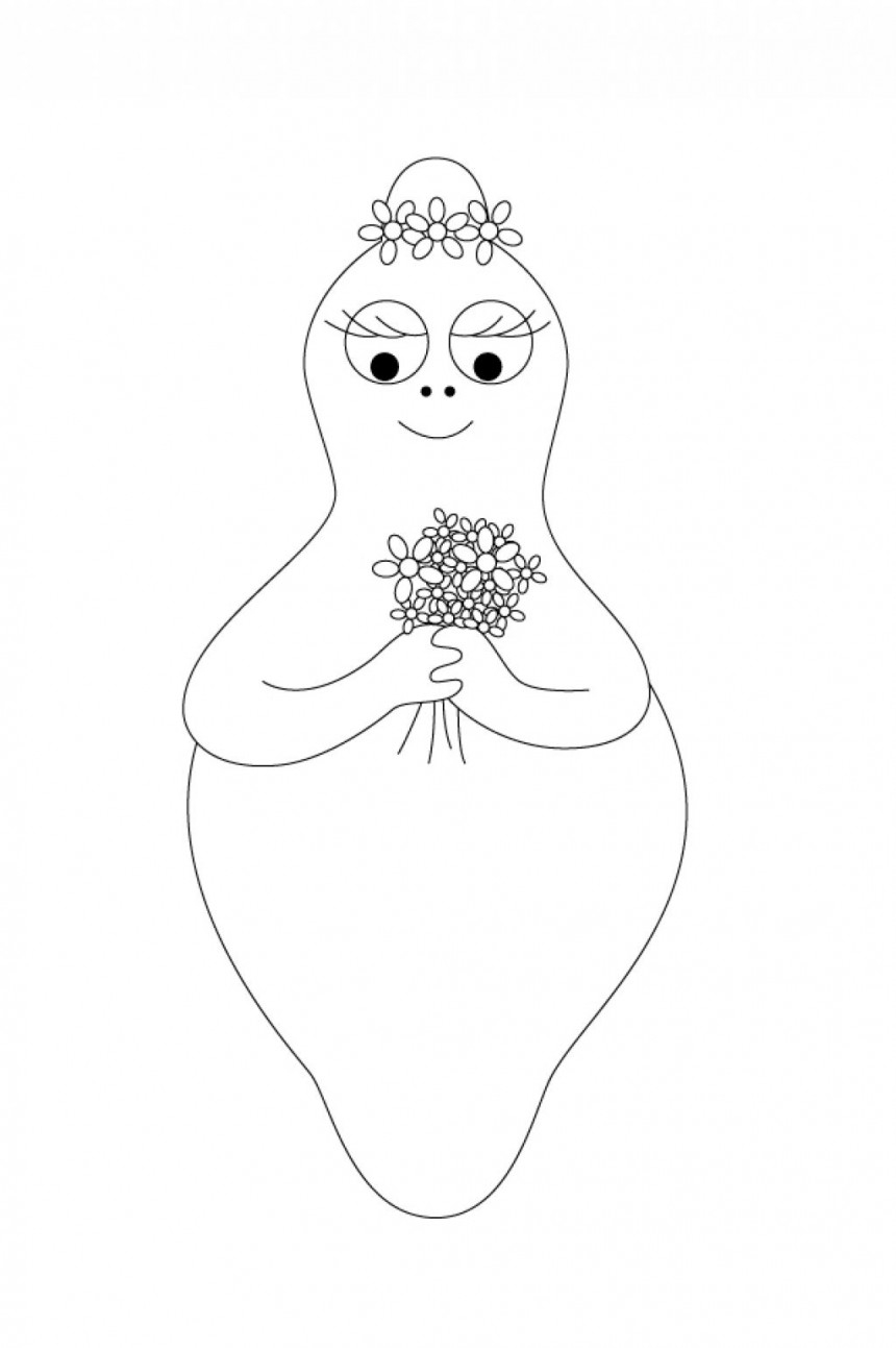 Barbapapa et ses amis dans un jardin coloré