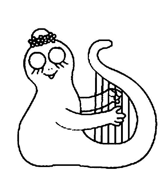 Barbapapa et ses amis dans une joyeuse scène de coloriage