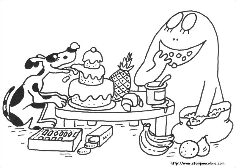 Barbapapa et ses amis dans un jardin ensoleillé