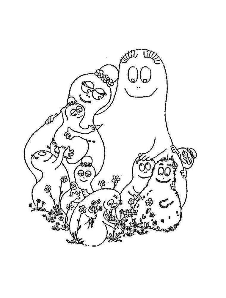 Barbapapa et ses amis s'amusent dans un paysage ludique