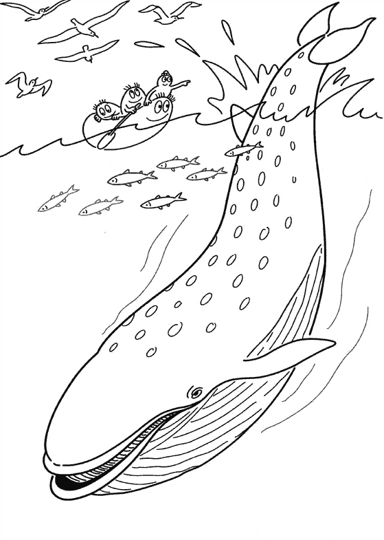 Coloriage de Barbapapa en train de s'amuser dans un jardin