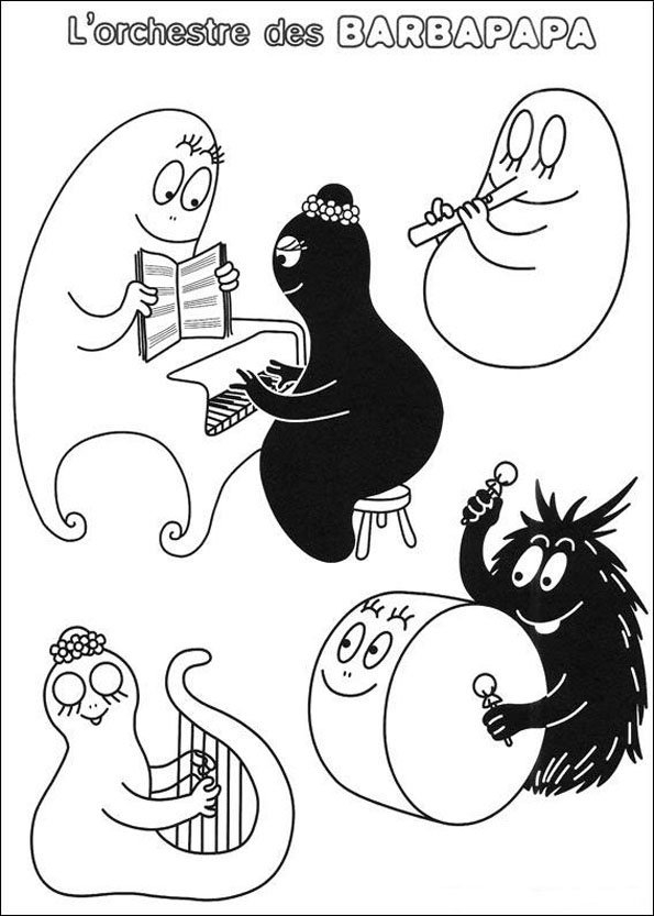 Barbapapa et ses amis dans une scène de joie