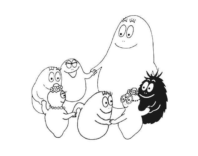 Barbapapa et ses amis dans un moment de joie colorée