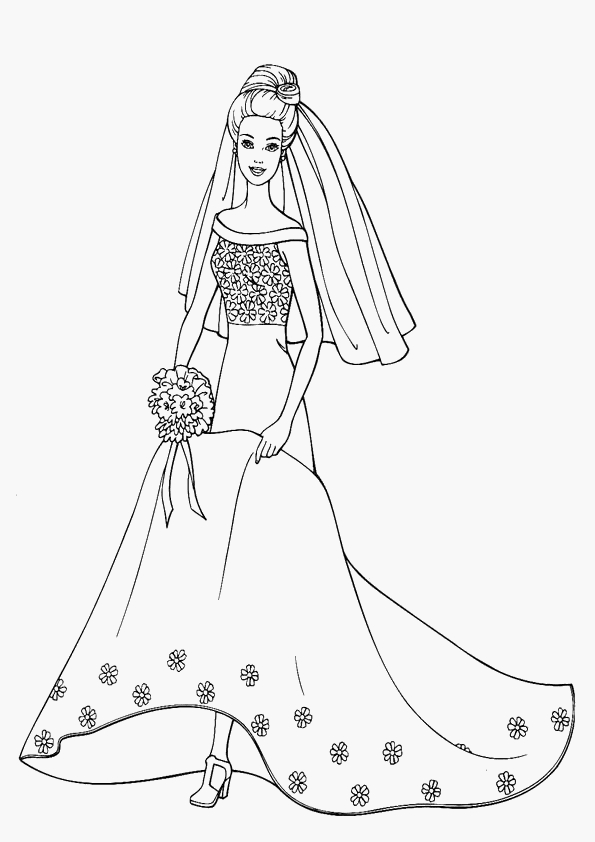 Barbie en robe élégante au milieu d'un jardin fleuri