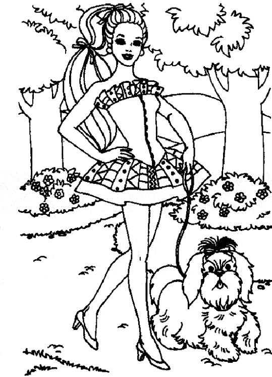 Barbie en pleine aventure avec ses amis dans un jardin floral