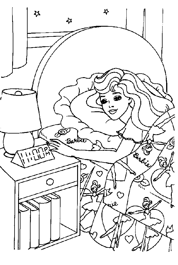 Barbie en pleine aventure au bord d'un lac entouré d'arbres