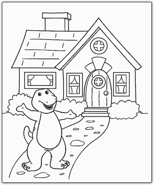 Barney et ses amis s'amusent ensemble dans un décor joyeux