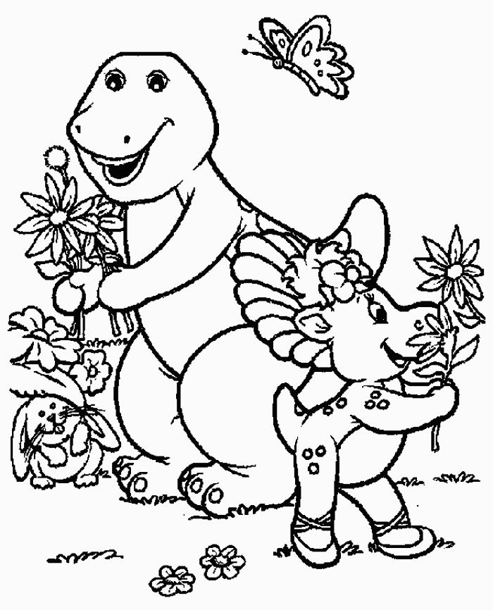 Barney et ses amis jouant ensemble dans un jardin ensoleillé
