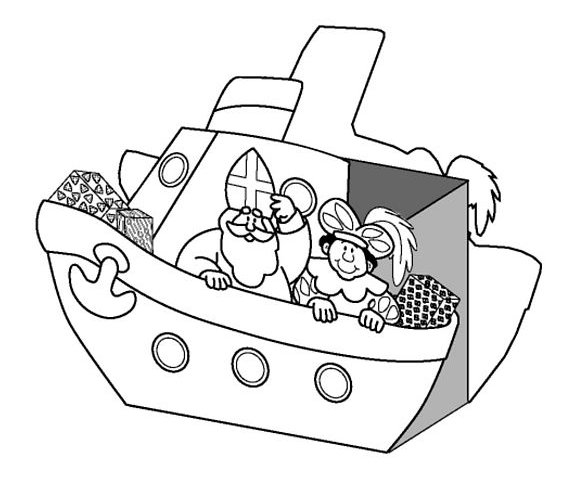 Coloriage d'un bateau de plaisance naviguant sur les flots