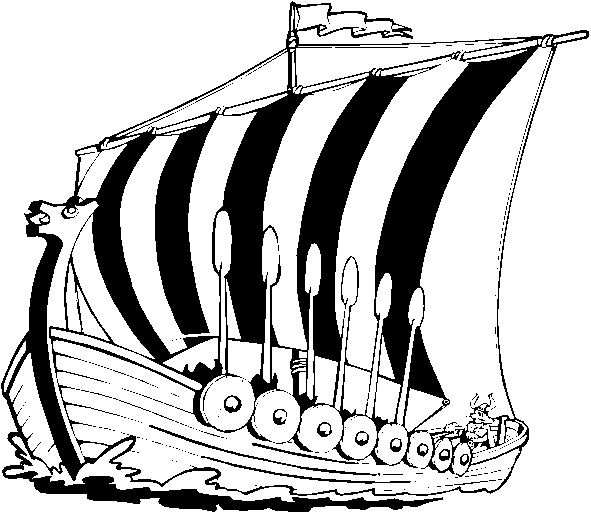 Coloriage d'un bateau de plaisance voguant sur une mer calme