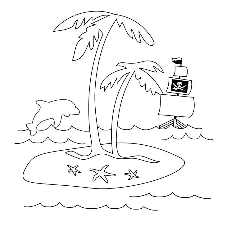 Coloriage Bateau pirate #45979 à imprimer