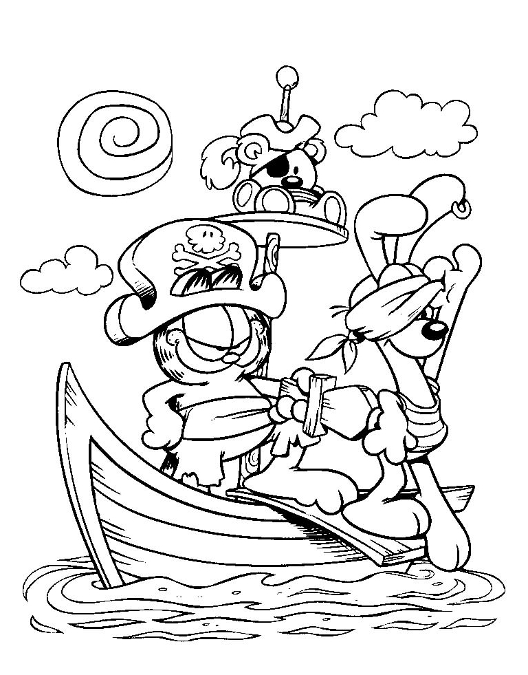 Un bateau pirate voguant sur des eaux agitées