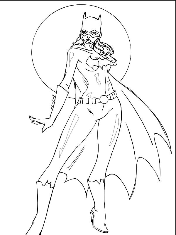Batgirl en pleine action dans une pose dynamique