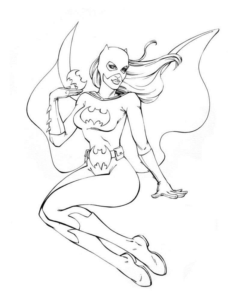 Batgirl en action dans un décor urbain dynamique