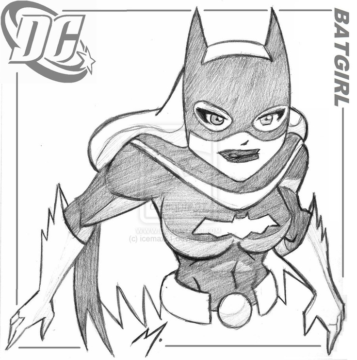 Batgirl en pleine action dans un décor urbain
