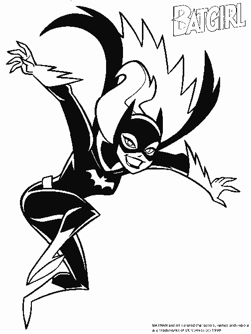 Batgirl en pleine action dans un décor urbain