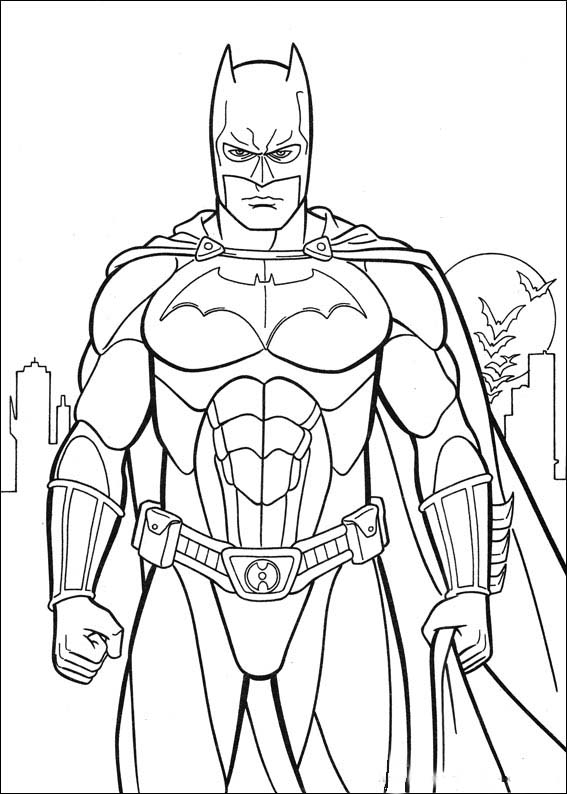 Batman en action sur fond urbain