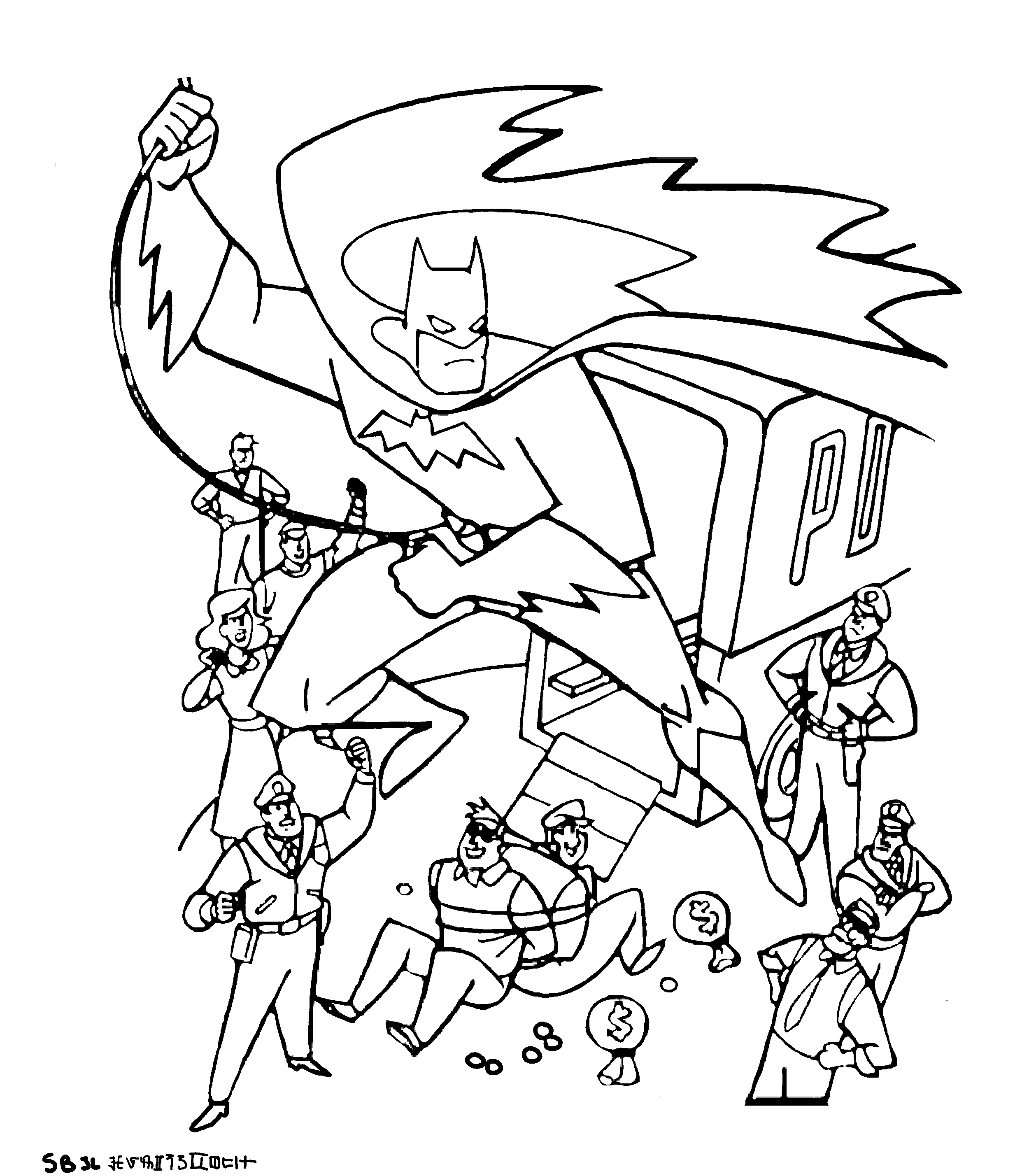 Batman en pleine action dans la nuit urbaine