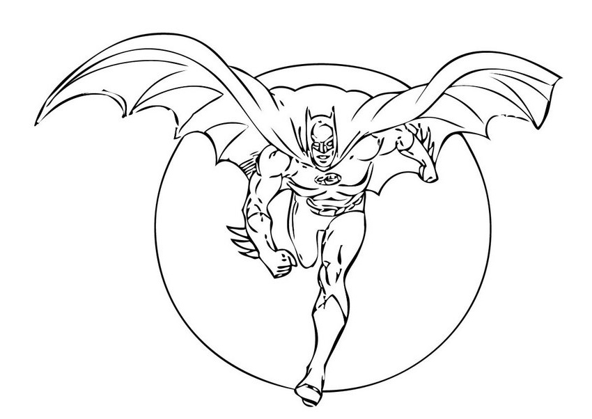 Batman en pleine action avec son emblématique bat-signal