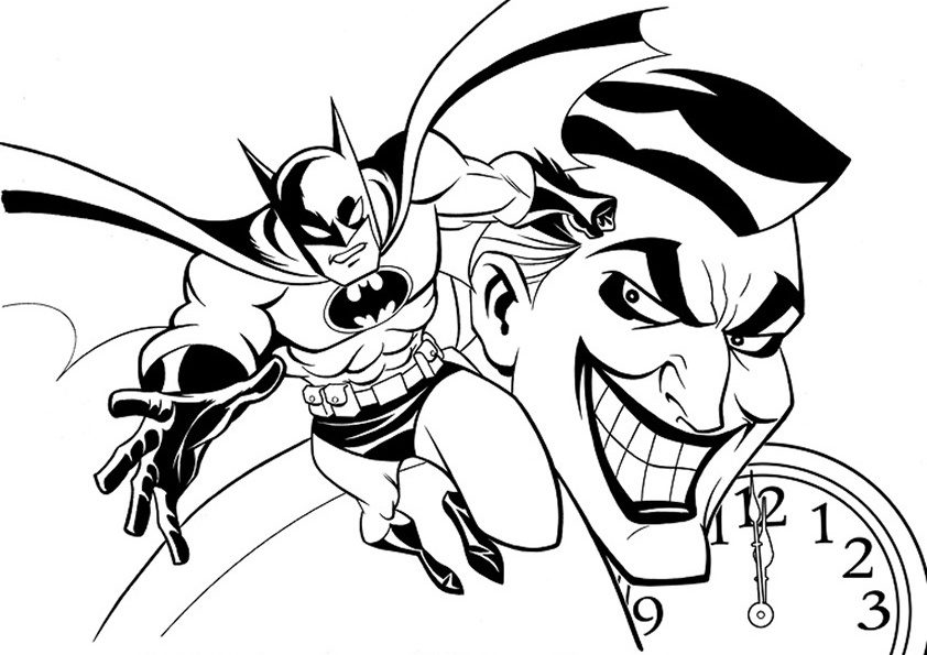 Batman en pleine action face à des méchants dans Gotham City