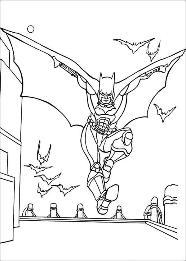 Batman en pleine action dans la ville