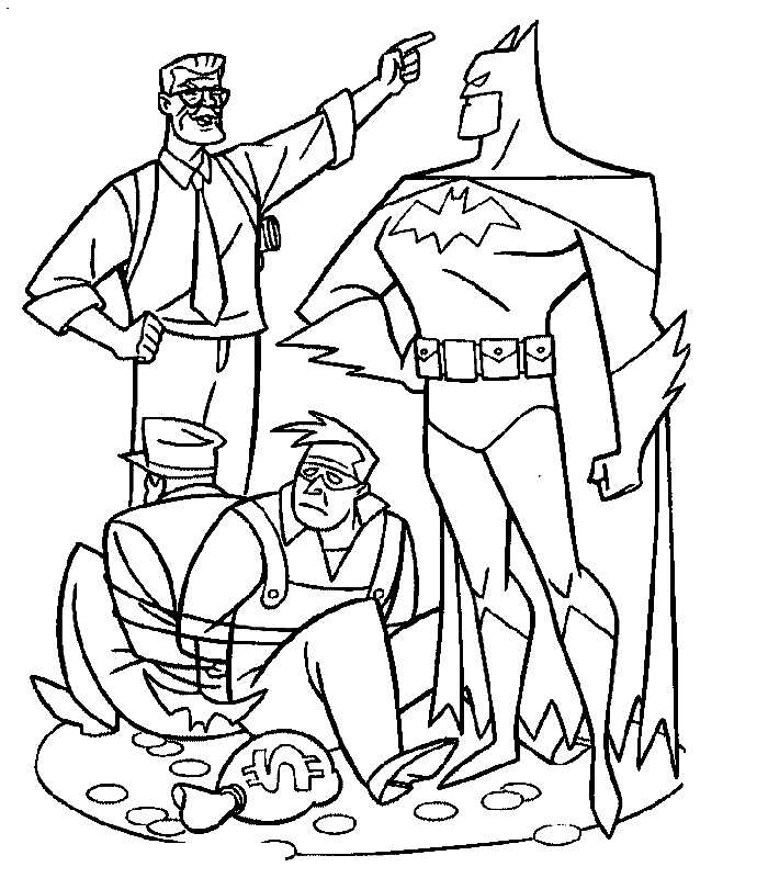 Batman en pleine action dans Gotham City