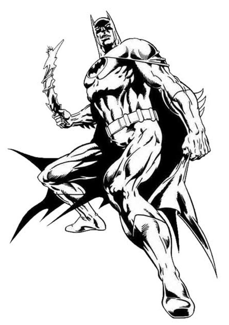 Batman en pleine action dans un décor urbain dynamique