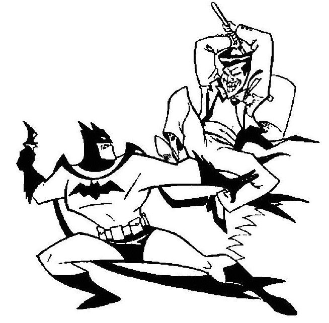 Batman en pleine action contre des criminels dans Gotham City