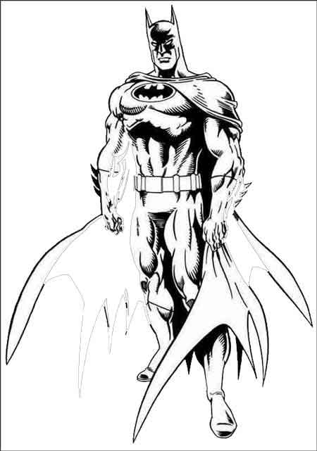 Batman dans une posture héroïque sur fond urbain