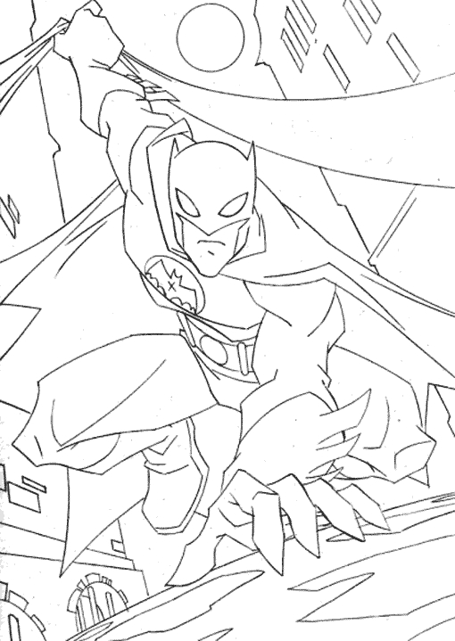 Batman en pleine action face à des ennemis