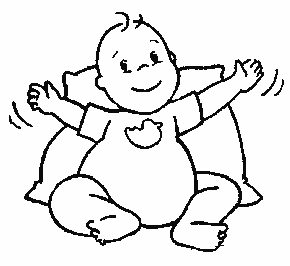 Un bébé souriant entouré de jouets colorés