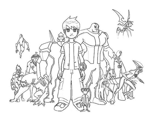 Ben 10 prêt à l'action dans une scène dynamique