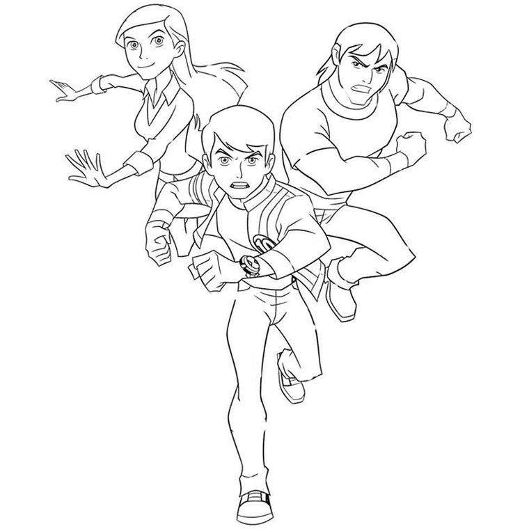 Ben 10 en pleine action avec son Omnitrix