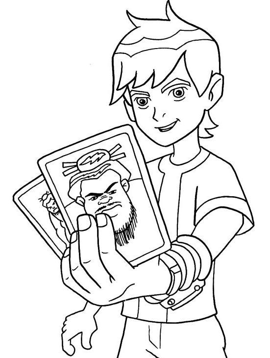 Ben 10 en pleine action face à son adversaire dans un décor dynamique