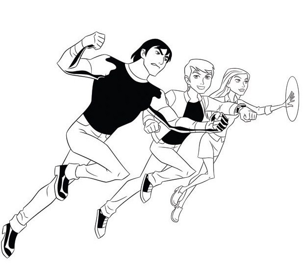 Ben 10 en pleine action avec son Omnitrix