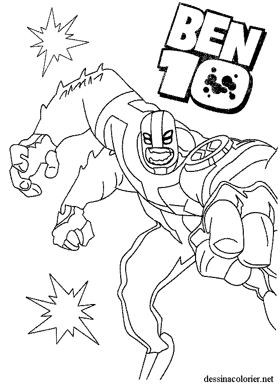 Ben 10 en action face à un extraterrestre menaçant