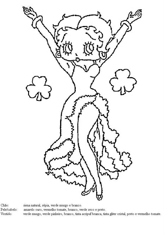 Betty Boop en pleine pose glamour avec un fond stylisé