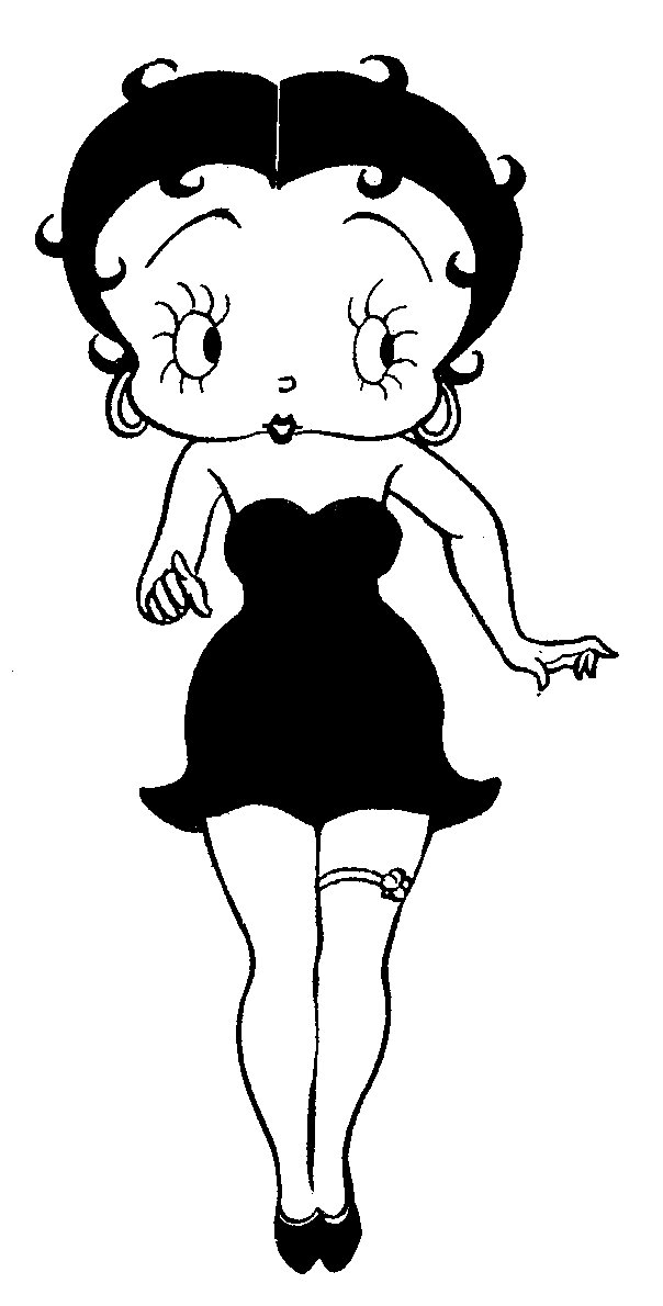 Betty Boop en pleine danse avec un décor stylisé