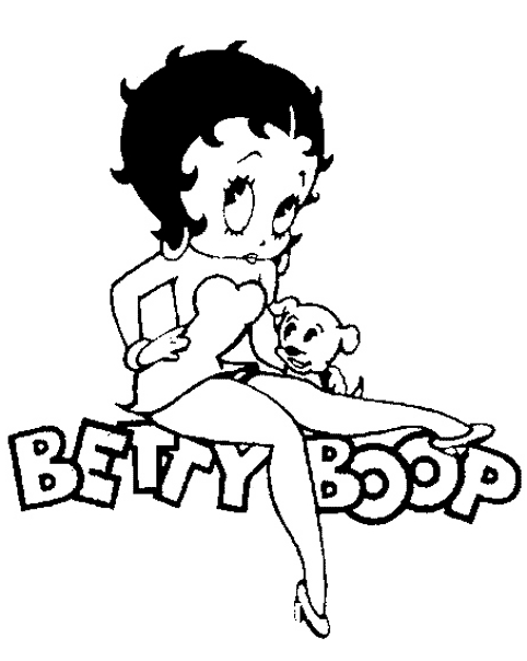 Betty Boop en pleine expression avec un fond simple