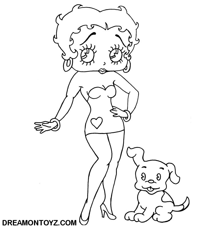 Betty Boop en pleine pose avec son charme légendaire