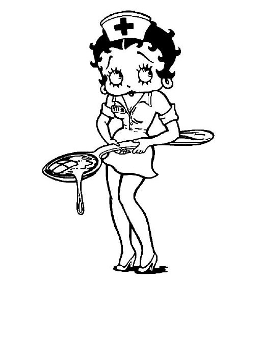 Betty Boop en pleine pose avec un style rétro