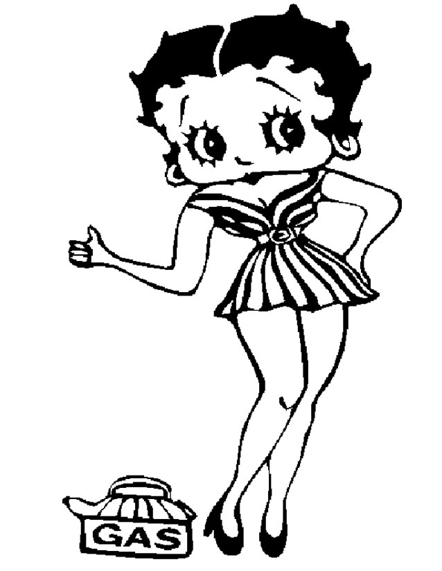 Betty Boop en pleine pose glamour avec un arrière-plan stylisé