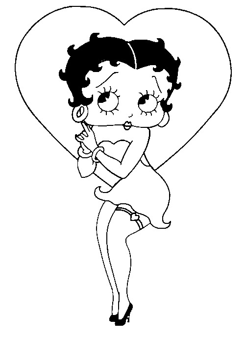 Betty Boop en pleine danse avec un décor rétro Betty Boop en pleine danse avec un décor rétro