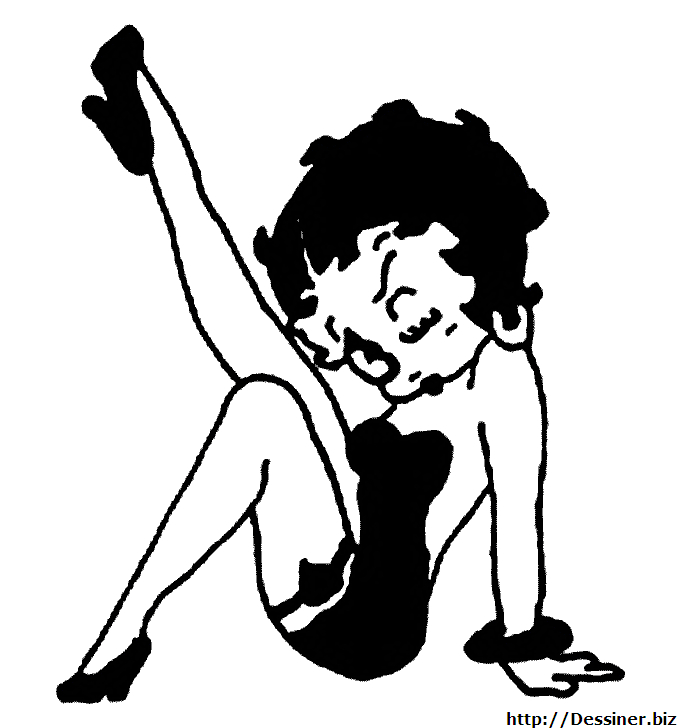 Betty Boop en pleine danse joyeuse dans un décor stylisé