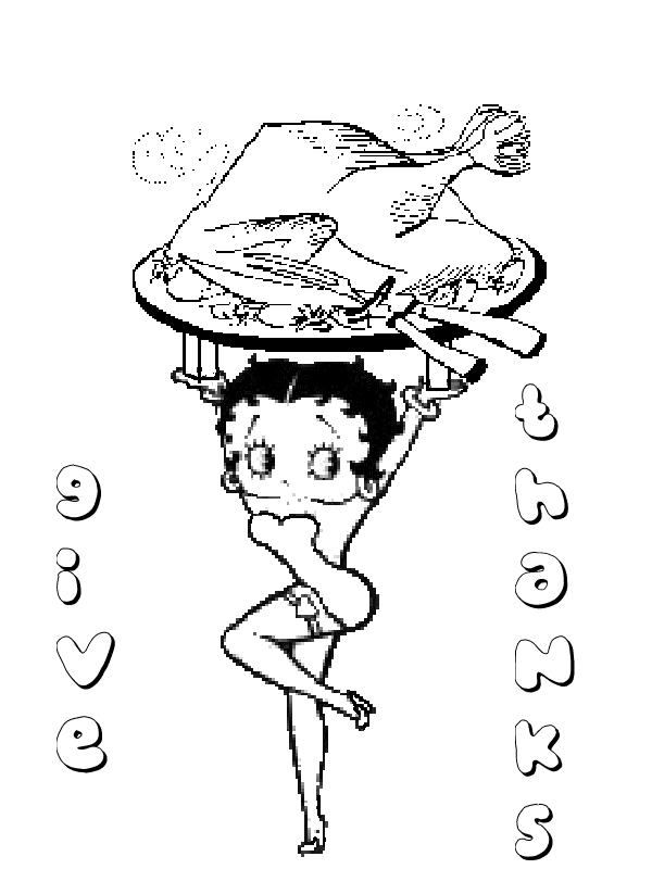 Betty Boop en pleine pose charmante avec un décor simple