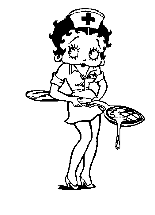 Betty Boop en pleine pose avec un décor vintage