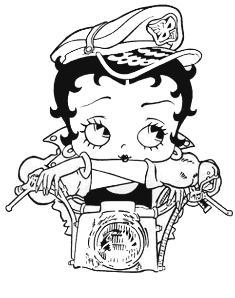Betty Boop en pleine pose avec un style rétro